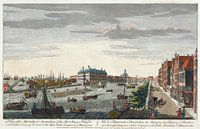 Amsterdma, Ansicht der Admiralität von Amsterdam, der zu ihr und zur Ostindien-Kompanie von Holland  von Atelier Liesjes Miniaturansicht