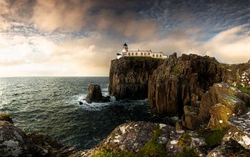 Neist Point Lighthouse at sunset