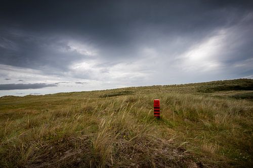 Bollard in the dunes of Ameland