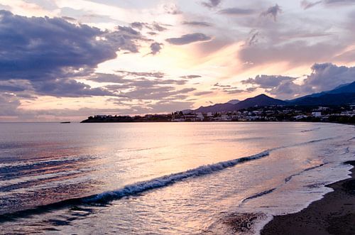 sunset at the beach on Crete