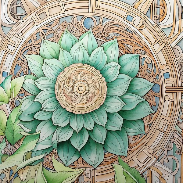 Painting Gentle Harmony | Quiet interior by ARTEO Paintings