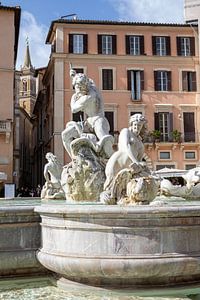 Rom - Fontana del Nettuno auf der Piazza Navona