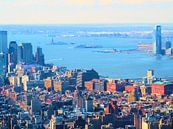 Manhattan met uitzicht op de Hudson rivier van Thomas Zacharias thumbnail