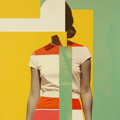 Fragments d'identité dans une composition moderne