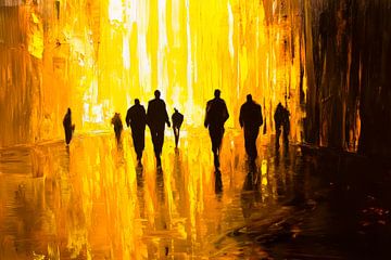 Silhouettes in the golden light by Poster Art Shop