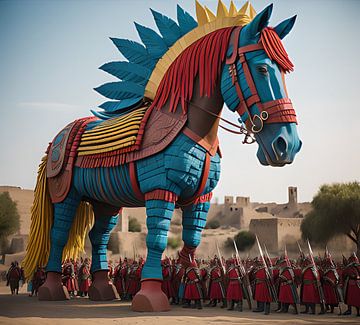 Piñata Pferd von Troja von Gert-Jan Siesling