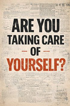 Achten Sie auf sich selbst? – Motivationsposter mit Typografie