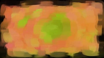 Oranje groen abstract van Maurice Dawson