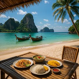 „Tropischer Thai-Traum – KI-Kunst als Leinwand- oder Posterprint“ von Artbymartin