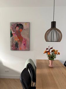 Buntes, modernes und abstraktes Porträt