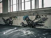 Verlaten School, België - Urbex / Verval / Oud / Graffiti / Street Art / Dier / Universiteit / Vogel van Art By Dominic thumbnail