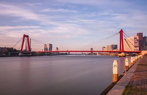 Willemsbrug Rotterdam bij zonsopkomst van Ilya Korzelius