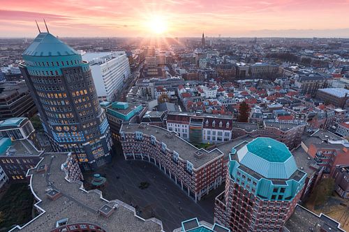 Skyline The Hague (The Netherlands)  at Sunset