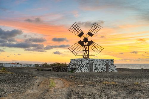 Windmühle in Puerto Lajas auf Fuerteventura