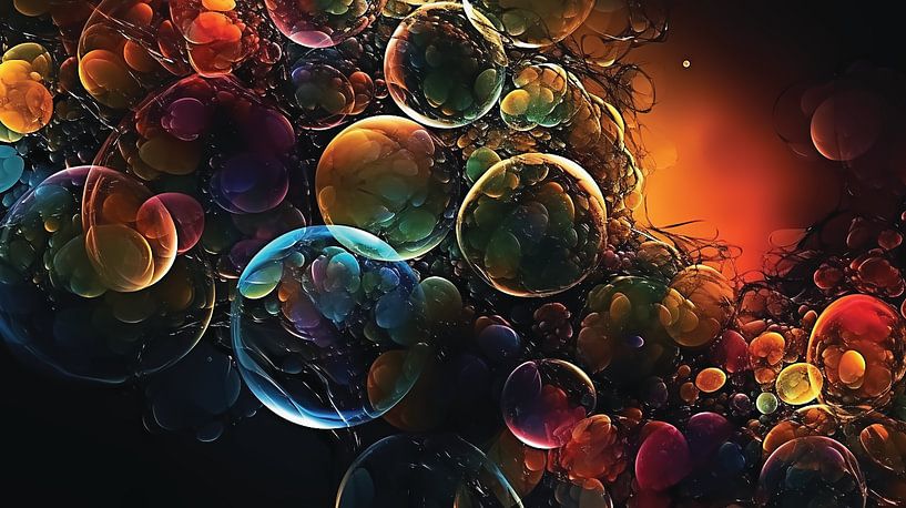 Abstract Digital Bubbles by Harry Stok