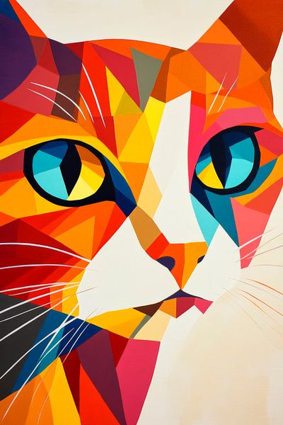 Colourful and mysterious - cat's eye view by Poster Art Shop
