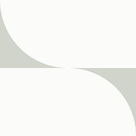 Moderne abstracte geometrische kunst in saliegroen en gebroken wit nr. 2 van Dina Dankers