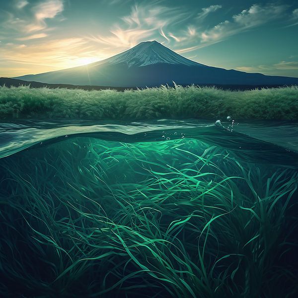 Bergsee von fernlichtsicht