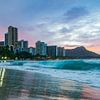 Hawaii Honululu bei Sonnenuntergang von Barbara Riedel