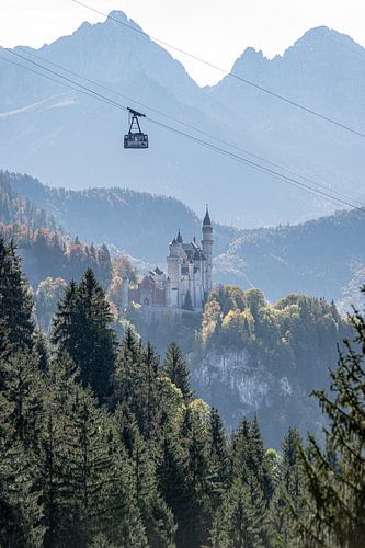 Neuschwanstein Castle with cable car