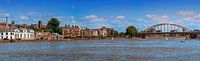 DeventerSkyline   panorama wilhelminabrug ijssel van Han Kedde thumbnail