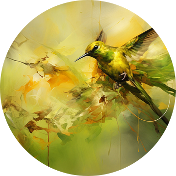 Kolibri modern en abstract van Studio Allee