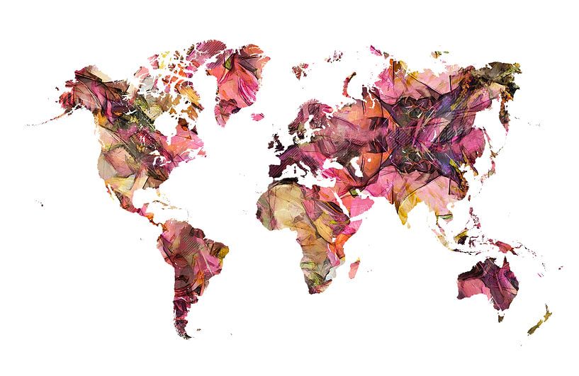 World map 4 #map #worldmap by JBJart Justyna Jaszke