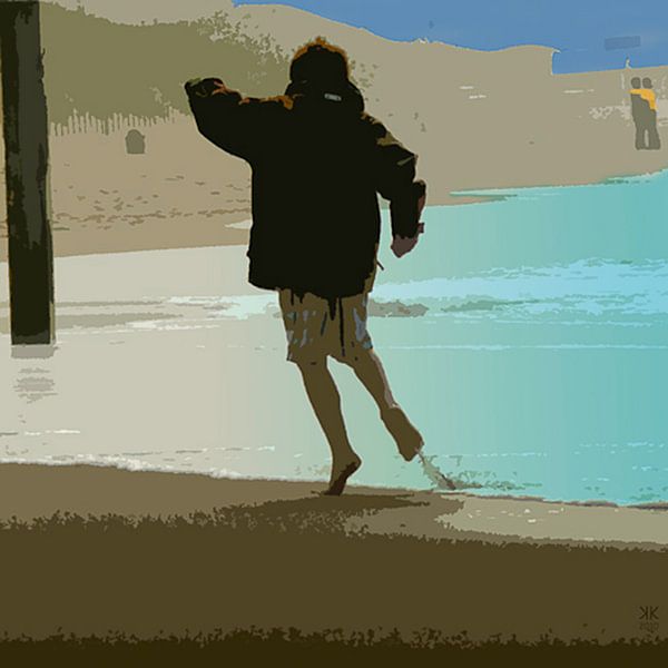 Jongen aan het strand by Karin Keesmaat Kijk-Kunst