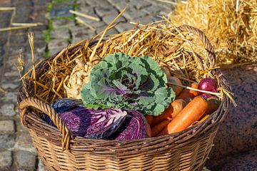 Verse groenten in een mand als herfstdecoratie van Animaflora PicsStock