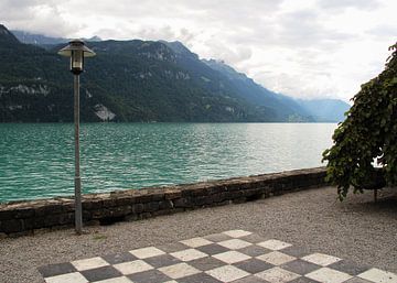 Rustige sferen aan het meer van Brienz Zwitserland van Yara Terpsma