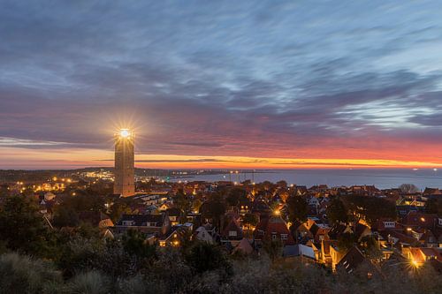 Terschelling Ouest avec Brandaris au petit matin sur Russcher Tekst & Beeld