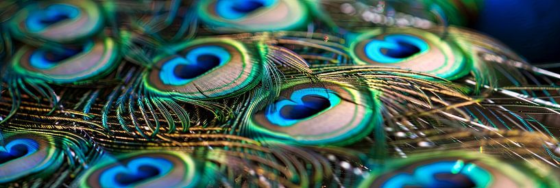 Blauer Pfau von Poster Art Shop