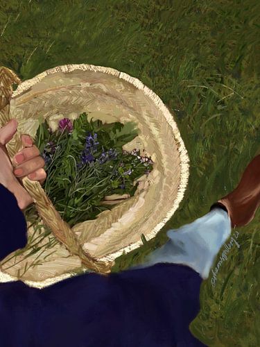 Panier de fleurs sauvages