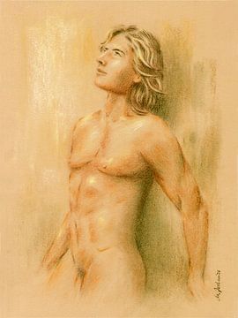 Adonis - Mannelijke Naakt van Marita Zacharias
