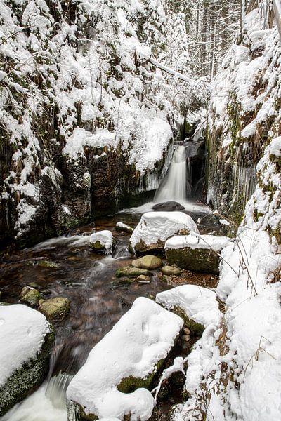 Middle cascade at the Menzenschwander waterfall by Alexander Wolff