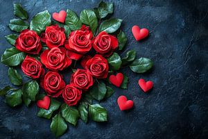 Konzept Valentinstag Fotografie sagen es mit Blumen