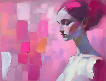 Vrouw Roze | Vrouw Roze van De Mooiste Kunst