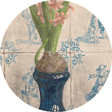 Hyacint op een glazen vaas, Willem Roelofs (II)