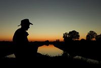 silhouette in the sunset