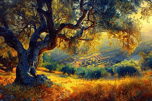 Impressionistischer Baum in einem Feld