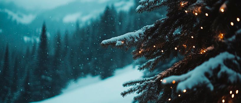 Noël sous la neige par Poster Art Shop