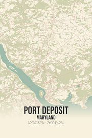 Vintage map of Port Deposit (Maryland), USA. by Prints of Place