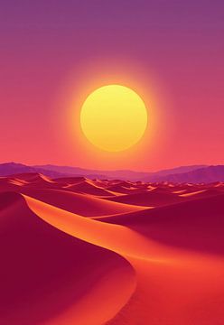 Dunes du désert et soleil sur Markus Gann