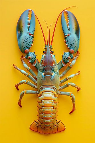 Lobster Luxe - Kupfergrün mit GELBEM KREBS von Marianne Ottemann - OTTI
