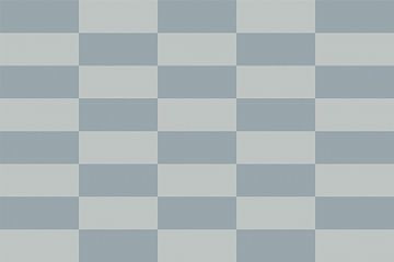 Dambordpatroon. Moderne abstracte minimalistische geometrische vormen in blauw en grijs 33 van Dina Dankers
