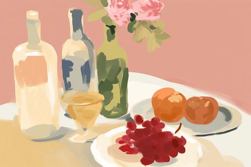 Nature morte pittoresque aux couleurs pastel