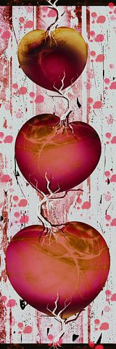 Guirlande de coeur - rouge