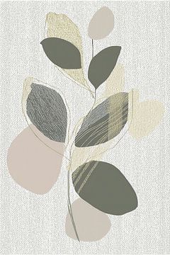 WabiSabi/Japandi  schilderij - Organische vormen van Studio Pieternel