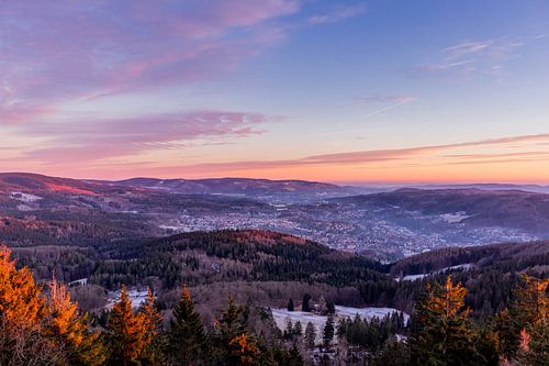 Petite randonnée au coucher du soleil vers le Ruppberg près de Zella-Mehlis - Thuringe - Allemagne