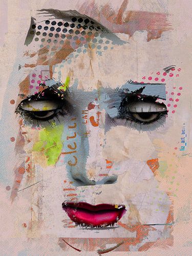 Rode lippen en zwarte ogen